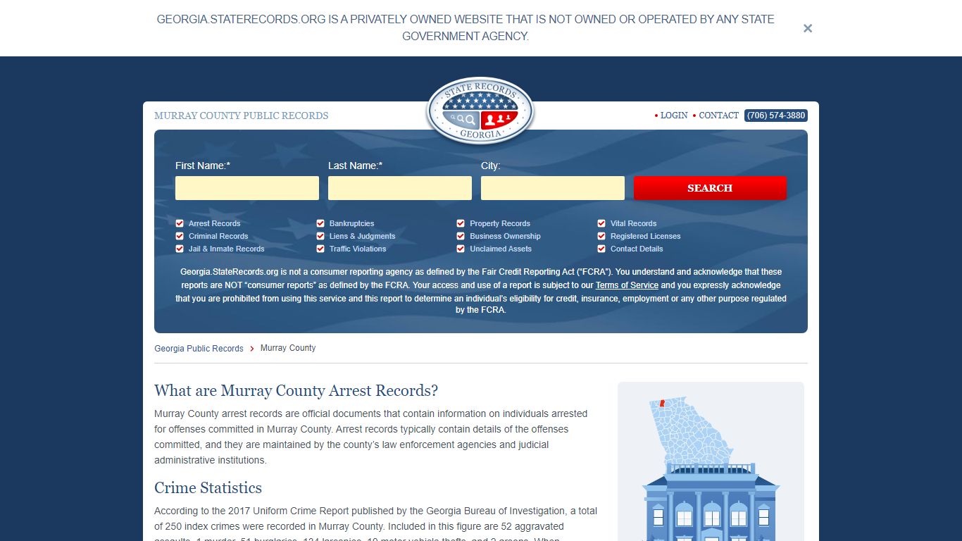 Murray County Arrest, Court, and Public Records | StateRecords.org